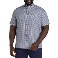Harbor Bay by DXL Men's Big and Tall Easy-Care Small Plaid Sport Shirt