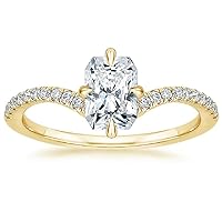 10K Solid Yellow Gold Handmade Engagement Ring 1.0 CT Radiant Cut Moissanite Diamond Solitaire Wedding/Bridal Ring Set for Women/Her Proposes Ring