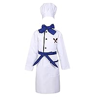 Kids Child Chef Costumes Baking Cooking Set Apron and Chef Hat Halloween Christmas Cosplay Party Fancy Dress Up