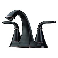 Pfister Pasadena Bathroom Sink Faucet, 4-Inch Centerset, 2-Handle, 3-Hole, Tuscan Bronze Finish, LF048PDYY