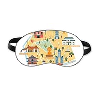 TaiPei Map Attrations Eluanbi Lighthouse Sleep Eye Shield Soft Night Blindfold Shade Cover