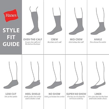 Hanes Men's X-temp Cushioned No Show Socks (Pack of 12 Pairs)