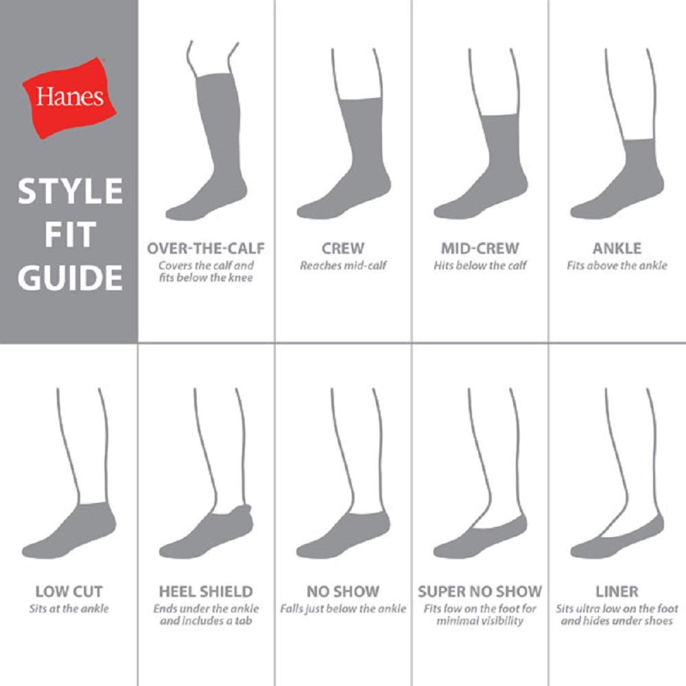 Hanes Men's 6-Pack FreshIQ Odor Control X-Temp Comfort Cool Crew Socks