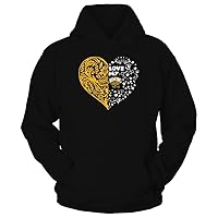 FanPrint UMBC Retrievers - Love My Team - Heart - Floral Pattern Gift T-Shirt