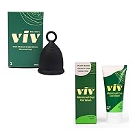 Viv For Your V Menstrual Cup & Gentle Cup Wash Bundle - Easy to Use Cup, Size Small - Non-Toxic, Earth Friendly, Eco-Conscious - Care for Safe, Sustainable Periods