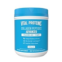 Collagen Peptides Powder with Hyaluronic Acid and Vitamin C, Unflavored, 20 oz