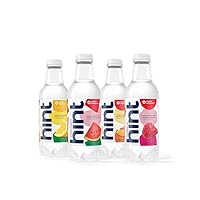Hint Water Red Variety Pack (Pack of 12), 16 Ounce Bottles, 3 Bottles Each of: Peach, Raspberry, Watermelon, and Lemon, Zero Calories, Zero Sugar and Zero Sweeteners