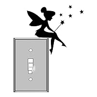 0105-2 Pack Sticker Card Lightswitch Vinyl Decal Sticker Tinkerbell Fairy – for Light Switch, outlets or Any Ledge - Wall, Vehicle, Computer, Home Decor, Bedrooms or Nursery