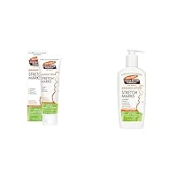 Cocoa Butter Stretch Mark Cream and Lotion Pregnancy Skin Care Bundle with Shea Butter, Oils, 4.4oz Cream, 8.5oz Lotion