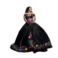 Mollybridal Gothic African Embroidery Off Shoulder Ball Gown Wedding Dresses Quinceanera Gowns Big Bows Black 18