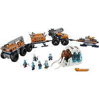City Arctic Mobile Exploration Base Toy, Crane Vehicle Platform & Trailer, Construction Toys for Kids