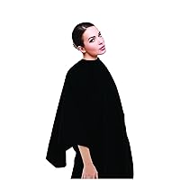 Cricket Uni Cloth Hair Cutting Capes for Professional Salon Barbershop Hairstylist Cape for Clients, Adjustable Neck Closure Haircut Cape, Black