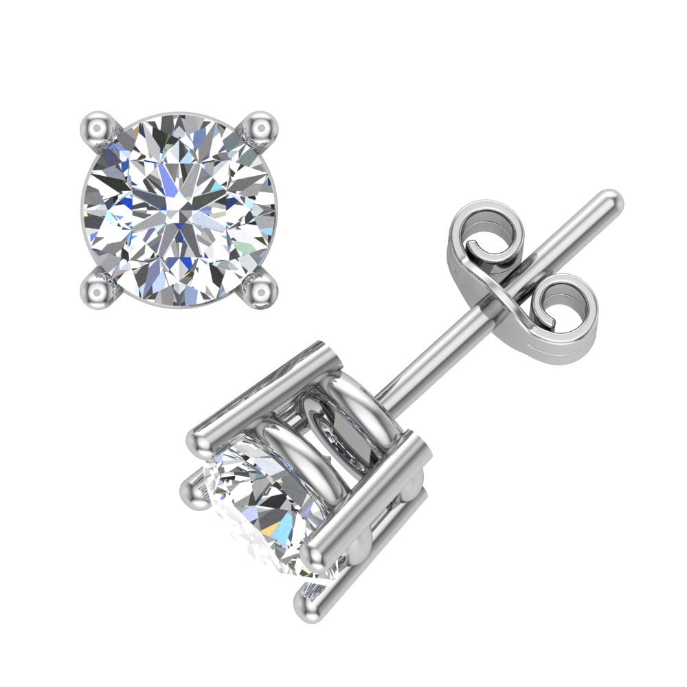 1/4 ctw Diamond Earrings for women girls 14K Gold Earstuds Gifts for her