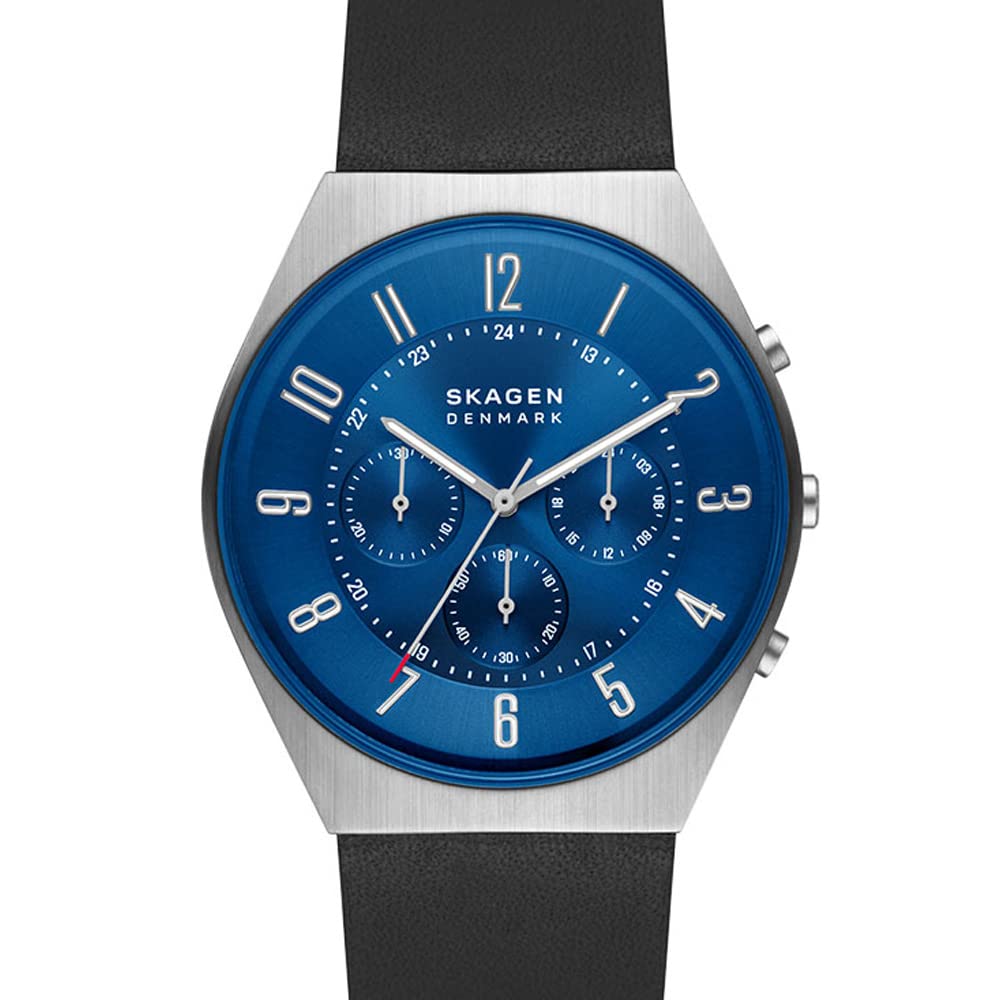 Skagen Men's Grenen Chronograph Watch with Steel Mesh or Leather Band
