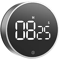 VOCOO Digital Kitchen Timer - Magnetic Countdown Countup Timer with Large LED Display Volume Adjustable, Easy for Cooking and for Seniors and Kids to Use (Space Grey)