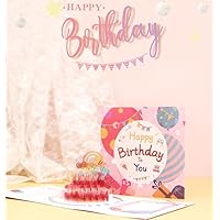 Pop Up Cards Fruit Paper Greeting Cards 3D Pop Up Birthday Cards with Note Card and Envelope for Man and Women 6x6Inch(15x15cm)