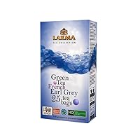 Lakma Earl Grey Green Tea with Bergamot & Cream - 25 Tea Bags (24 Pack - 600 Tea Bags total)