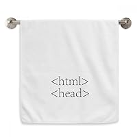 Programmer Program Statement HTML Hand Towel Bath Facecloth Soft Cotton Washcloth