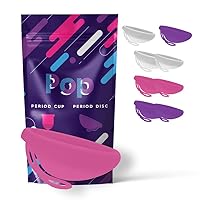 Pop Menstrual Disc | Reusable Period Disc | Medical-Grade Silicone | Tampon, Pad, and Cup Alternative | Capacity of 6 Super Tampons (Small, Pink)