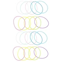 BESTOYARD 60 Pcs Luminous Silicone Bracelet Silicone Wrist Circle hair rubber ties hair ties for women silicone jelly bracelets for women Elastic ponytail child fine accessories