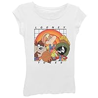 Space Jam Little 2: A New Legacy Looney Tunes Squad Girls T-Shirt, White, 6-6x
