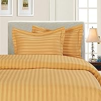 Elegant Comfort Silky-Soft 1500 Premier Hotel Quality Wrinkle-Free 3-Piece Duvet Cover Set, Full/Queen, Gold