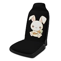 Bunny Carrot Printed Car Seat Covers Universal Auto Front Seats Protector with Pockets Fits for Most Cars