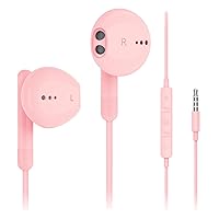 Wired Earbuds with Microphone, Wired Earphones in-Ear Headphones HiFi Stereo, Powerful Bass and Crystal Clear Audio, Compatible with iPhone, Android, Computer Most with 3.5mm Jack