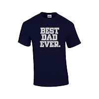 Best Dad Ever Great Father's Day Husband Grandpa Men's Short Sleeve T-Shirt-Navy-XL