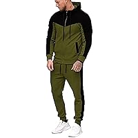 Mens Track Suits 2 Piece Set Hoodie Jogger Pants Sweatsuits Athletic Jogging Clothes Two Piece Outfits Sportswear