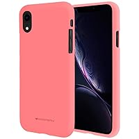 GOOSPERY Soft Feeling Jelly for Apple iPhone XR Case (2018) Silky Slim Bumper Cover - Pink