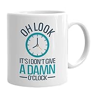 Retirement Coffee Mug 11 Oz - I Don't Give A Damn O'Clock - Witty Leave Quit Work Worker Employer Corporate Boss Office Occupation Job Pension Resign