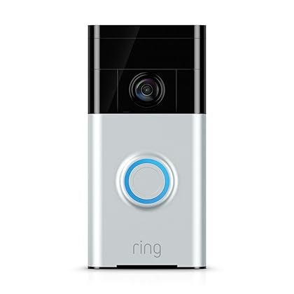 Ring Video Doorbell (1st Gen) – 720p HD video, motion activated alerts, easy installation – Satin Nickel