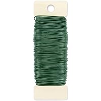 Green Floral Paddle Crafting Wire - 24 Gauge - 110'