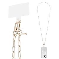 Case-Mate Crossbody Phone Lanyard/Chain [Works with All Phones] Hands-Free Cell Phone Strap - Phone Charm - Neck Chain Holder for iPhone 15 Pro Max/ 14 Pro Max/ 13 Pro Max/ 12/ S24 - Gold