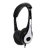 Avid AE-35 Personal Lightweight Stereo Classroom Headphones - White/Black