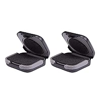 Hearing Aid Storage Case Hard - Hearing Aids Carrying Box Small Holder for CIC, ITC,not for BTE ABS Black (2 pcs in 1 Pack)