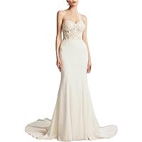 Mermaid Elegant Formal Wedding Dress Sweetheart Neckline Sleeveless Strapless Court Train Bridal Gown 2024