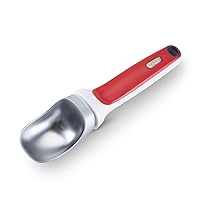 Zyliss Medium Ice Cream Scoop - Scooper for Gelato, Italian Ice, and More - Perfect for Cookie Dough and Ice Cream - Food and Kitchen Utensils - Comes in Red, Blue, Green, Gray Scoops