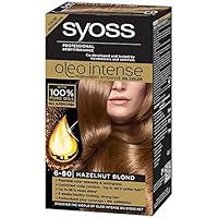 Syoss Oleo Intense Hair Color Dye 100% Pure Oils 0% Amonia 6-80 Hazelnut Blond
