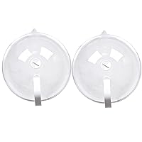 Microwave Splatter Cover 2Pcs Microwave Plate Cover, 10.5'' Heat Resistant Microwave Food Cover with Steam Vents ＆ Handle, Transparent Microwave Guard Lid Kitchen Items