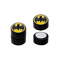 DC Comics Unisex Batman Magnetic Acrylic Faux Plugs with Logo in Front