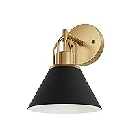Hunter - Carrington Isle 1-Light Matte Black, Small Sconce Light, Dimmable, Casual Style, for Bedrooms, Kitchens, Foyers, Bathrooms - 13166