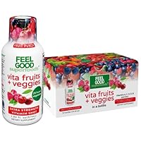 Vita Fruits and Veggies Immune Support Shot Supplements, Fruit Punch Flavor, Pack of 10 Immunity Shots, Immune System Booster Drink Made with 25 Organic Fruit & Vegetables