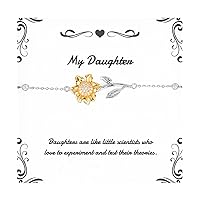 Epic Daughter Gifts, Daughters are like little scientists who, Gag Birthday Sunflower Bracelet Gifts For Daughter From Mother