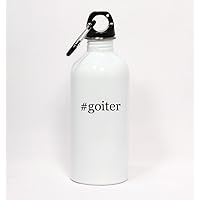#goiter - Hashtag White Water Bottle with Carabiner 20oz