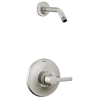Delta Faucet Galeon Single Handle Brushed Nickel Shower Faucet Set, Shower Trim Kit, Shower Fixtures, Shower Handle, Lumicoat Stainless T14272-SS-PR-LHD (Shower Head and Valve Not Included)