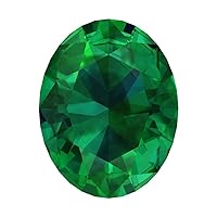 1 to 3 ct Oval Cut VVS1 Simulated Green Emerald May Birthstone