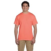 Fruit of the Loom Adult 5 oz. HD Cotton™ T-Shirt M RETRO HTH CORAL