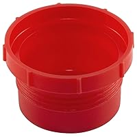 Caplugs PDF-100 PDF Series – Plastic Threaded Plugs for Flat-Faced O-Ring Hydraulic Fittings, 500 Pack, Red LD-PE, Thread Size 1